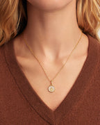 Vintage Zodiac Charm Necklace - Libra worn in 18K Gold Plated