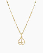 Vintage Zodiac Charm Necklace - Sagittarius featured in 18K Gold Plated