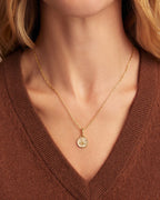 Vintage Zodiac Charm Necklace - Sagittarius worn in 18K Gold Plated