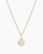 Vintage Zodiac Charm Necklace - Virgo featured in 18K Gold Plated