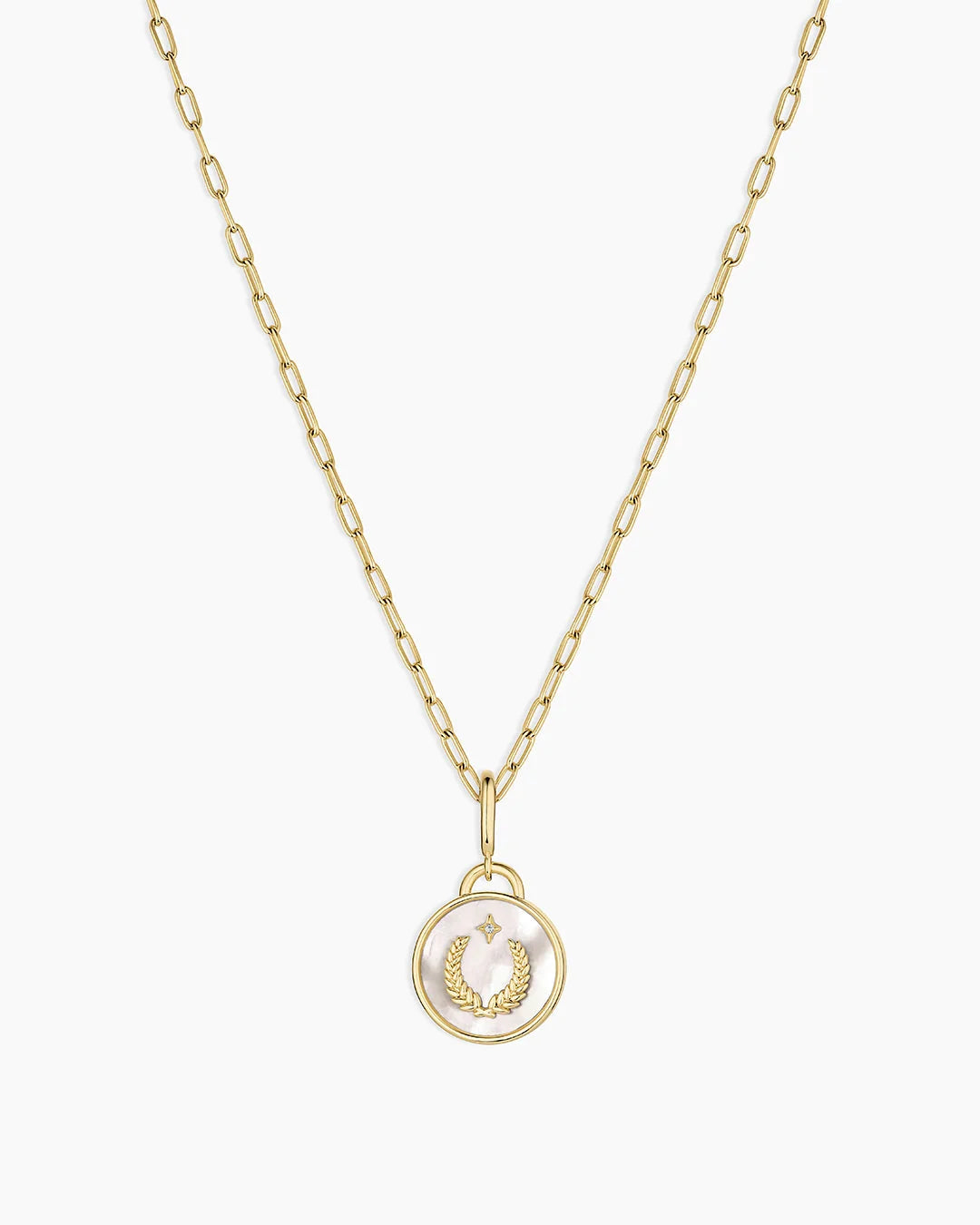Vintage Zodiac Charm Necklace - Virgo featured in 18K Gold Plated