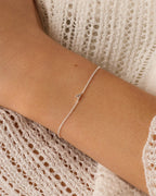 Wilder Mini Alphabet Bracelet - A worn in Silver Plated