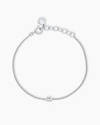 Wilder Mini Alphabet Bracelet - B featured in Silver Plated