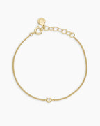 Wilder Mini Alphabet Bracelet - C featured in 18K Gold Plated