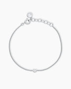 Wilder Mini Alphabet Bracelet - C featured in Silver Plated