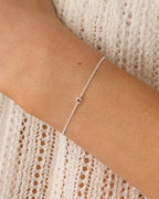 Wilder Mini Alphabet Bracelet - C worn in Silver Plated