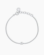 Wilder Mini Alphabet Bracelet - D featured in Silver Plated