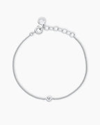 Wilder Mini Alphabet Bracelet - G featured in Silver Plated