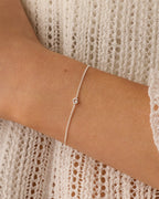 Wilder Mini Alphabet Bracelet - G worn in Silver Plated