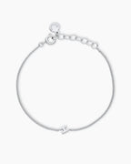 Wilder Mini Alphabet Bracelet - H featured in Silver Plated