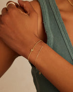 Wilder Mini Alphabet Bracelet - H worn in 18K Gold Plated