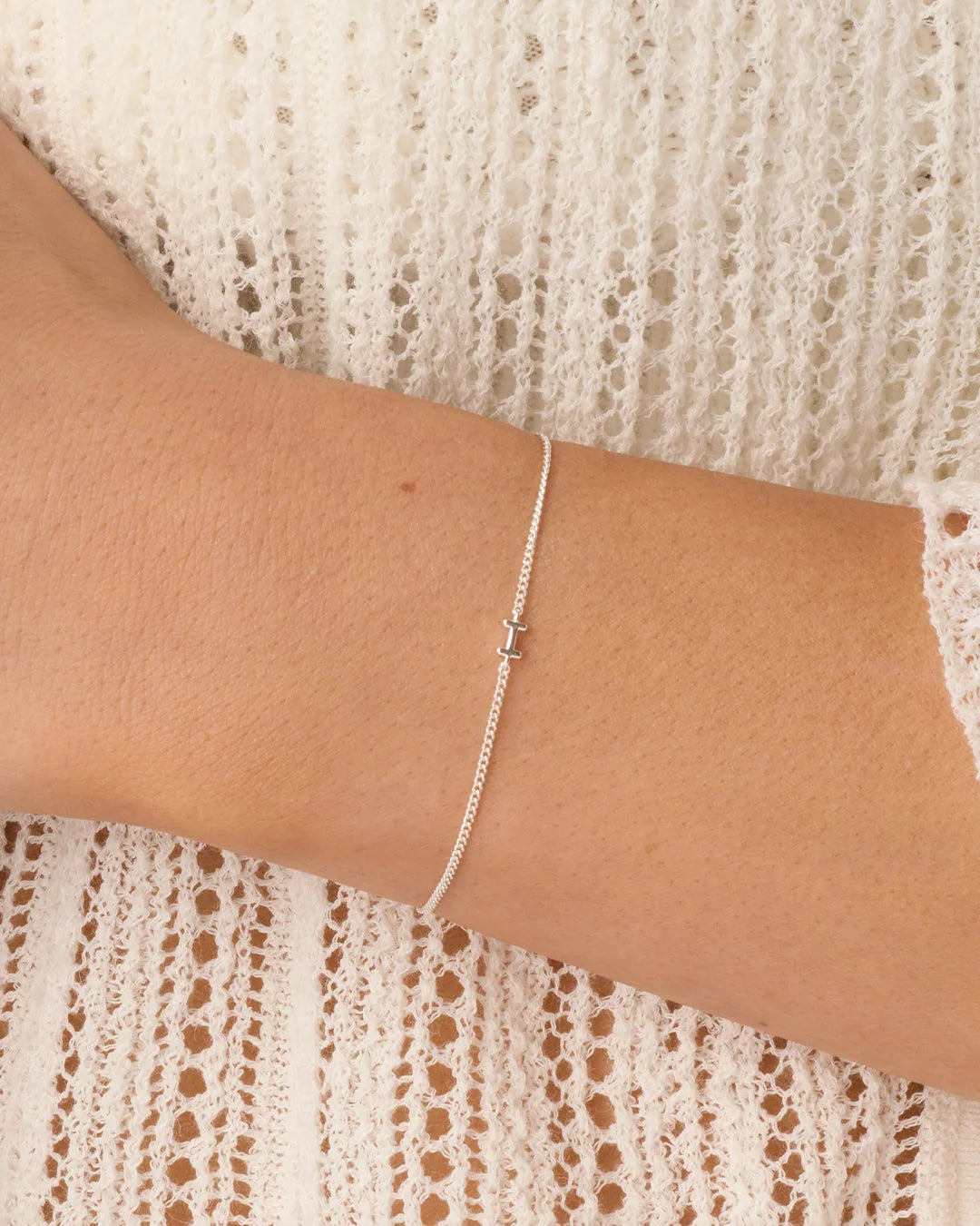 Wilder Mini Alphabet Bracelet - I worn in Silver Plated