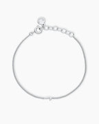 Wilder Mini Alphabet Bracelet - J featured in Silver Plated