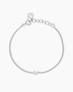 Wilder Mini Alphabet Bracelet - K featured in Silver Plated