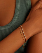 Wilder Mini Alphabet Bracelet - M worn in 18K Gold Plated