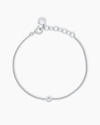 Wilder Mini Alphabet Bracelet - O featured in Silver Plated