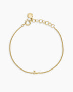 Wilder Mini Alphabet Bracelet - P featured in 18K Gold Plated