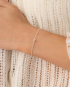 Wilder Mini Alphabet Bracelet - P worn in Silver Plated