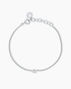 Wilder Mini Alphabet Bracelet - R featured in Silver Plated