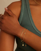 Wilder Mini Alphabet Bracelet - R worn in 18K Gold Plated