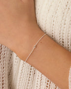 Wilder Mini Alphabet Bracelet - S worn in Silver Plated