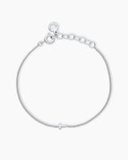 Wilder Mini Alphabet Bracelet - T featured in Silver Plated