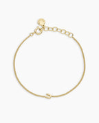 Wilder Mini Alphabet Bracelet - U featured in 18K Gold Plated