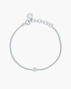 Wilder Mini Alphabet Bracelet - U featured in Silver Plated