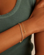 Wilder Mini Alphabet Bracelet - U worn in 18K Gold Plated