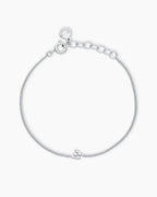Wilder Mini Alphabet Bracelet - W featured in Silver Plated