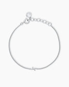 Wilder Mini Alphabet Bracelet - X featured in Silver Plated