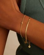 Wilder Mini Alphabet Bracelet - X worn in 18K Gold Plated