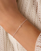 Wilder Mini Alphabet Bracelet - Y worn in Silver Plated